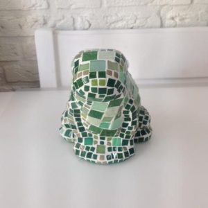 Fermijn Mozaïek Kikker (Groot 19cm) Lichtgroen